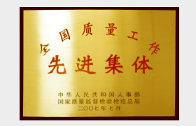 全国质量工作先进集体